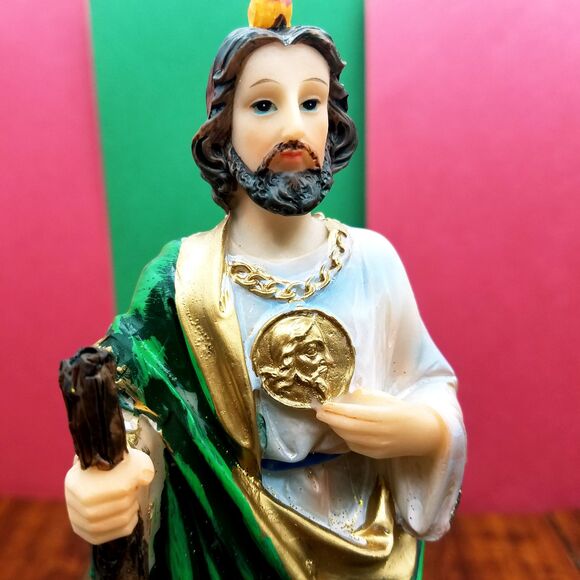 10" Saint  Jude Figure Statue Money Sack I San Judas Saco Monedas - Picture 2 of 8